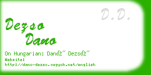 dezso dano business card